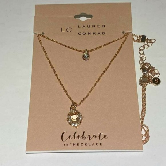 Lauren Conrad 2 Layer Sexy Sun Rose Gold Kylie Jenner Style Necklace Mom Gift - Picture 8 of 12